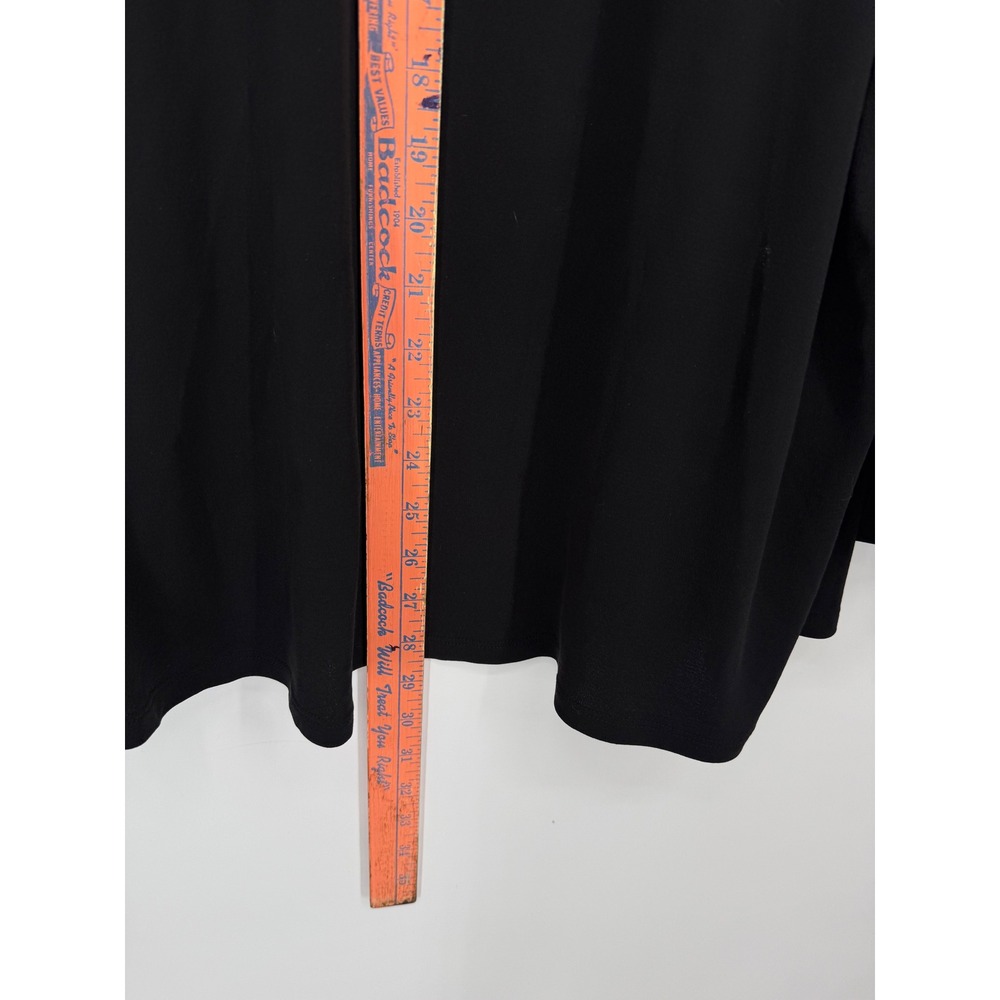Eileen Fisher Top Woman 2X Black 100% Silk Scoop Neck Long Sleeve Minimalist - Picture 6 of 7